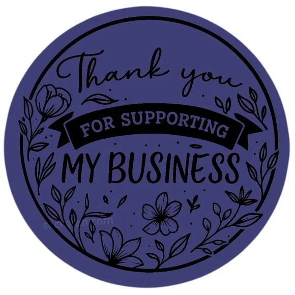 Thank You for Supporting My Business Sticker 2β | Floral Label for Packaging - Picture 4 of 14